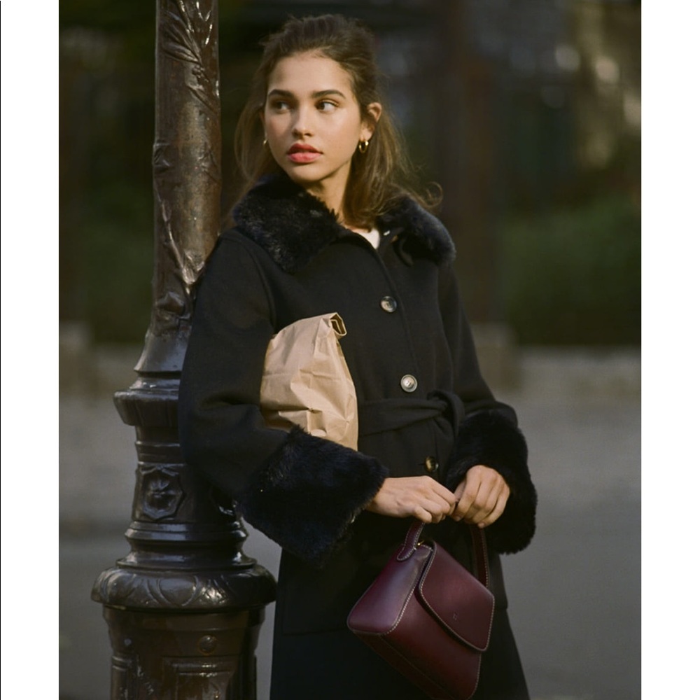 ISO Rouje Marcel fur cuff coat